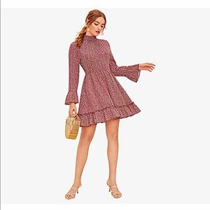 SHEIN size medium red floral dress